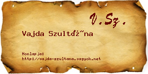 Vajda Szultána névjegykártya